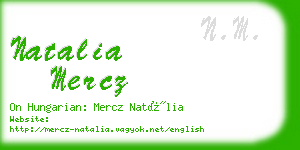 natalia mercz business card